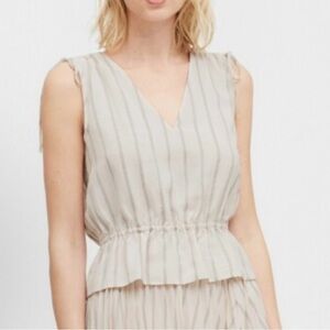 Banana Republic Ruched Crop Peplum Top Womens